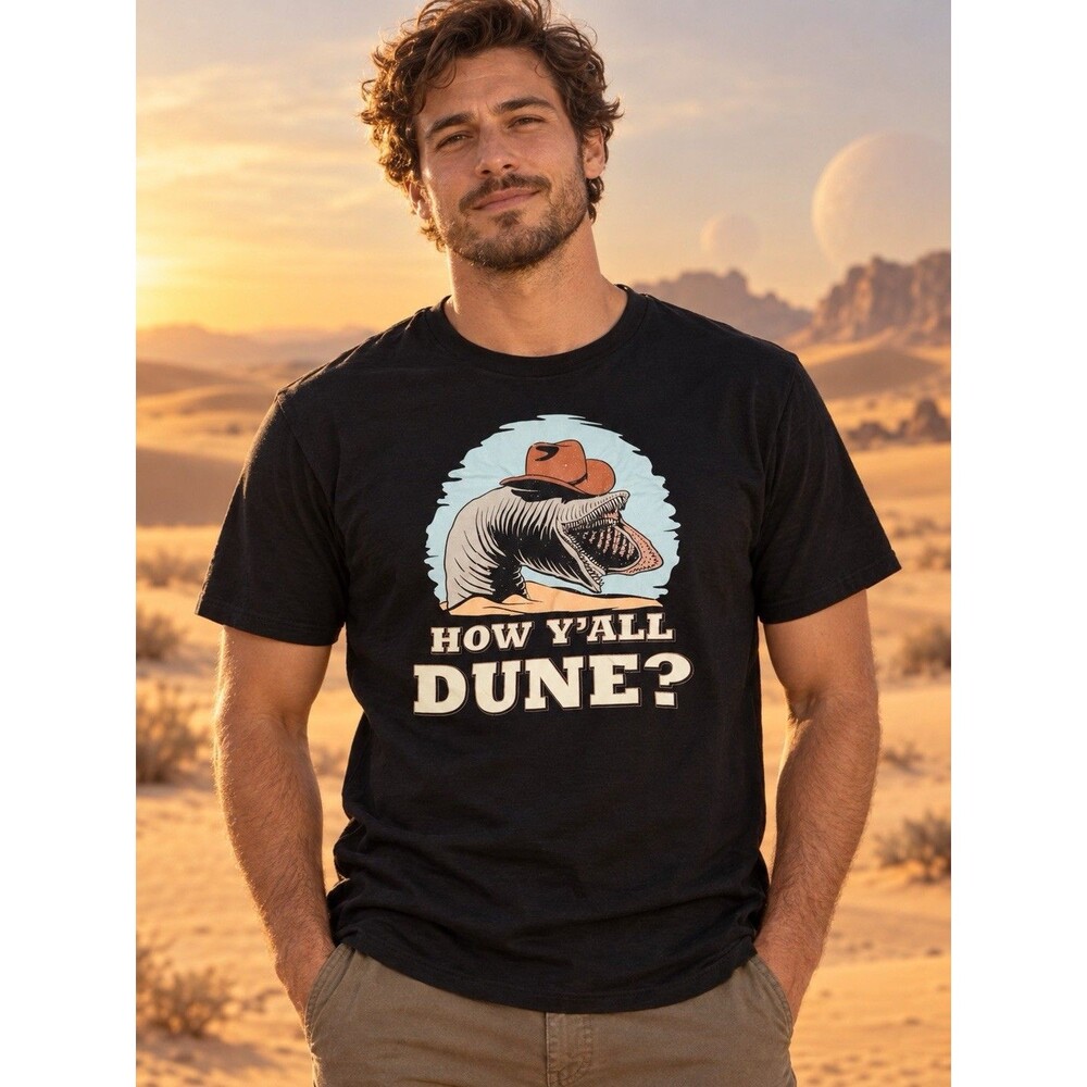 Chive Tees How Y’all Dune Unisex Shirt Large Black Dune Parody Discontinued